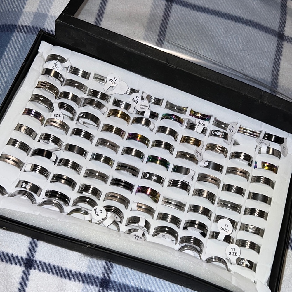 Men Band Ring Set